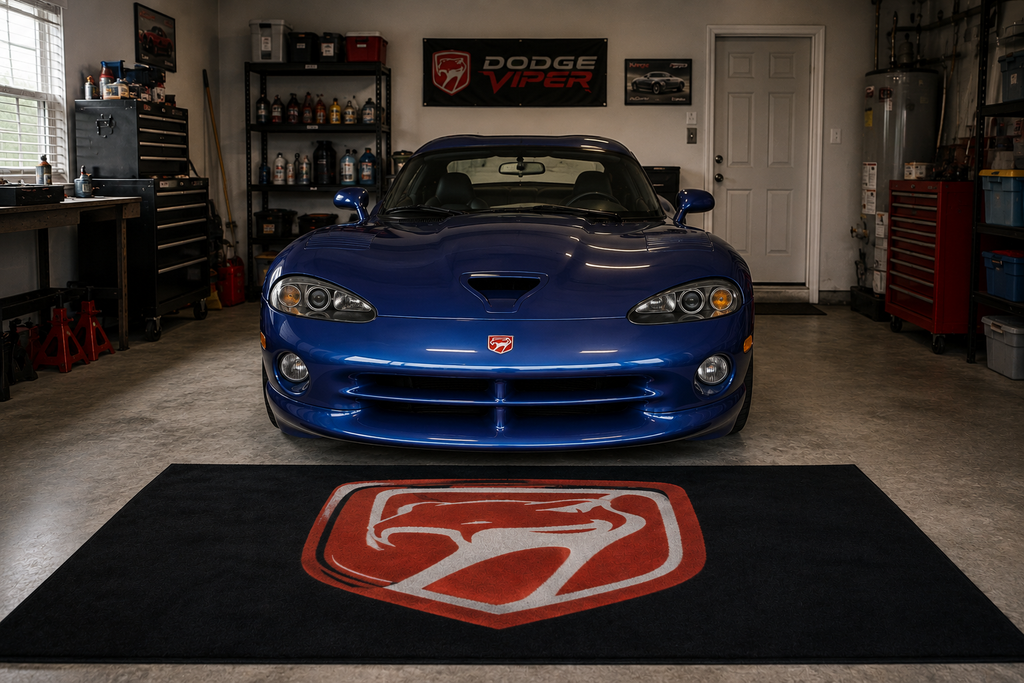 Dodge Viper Garage Floor Mat – Premium Parking Mat 60x87 Inches