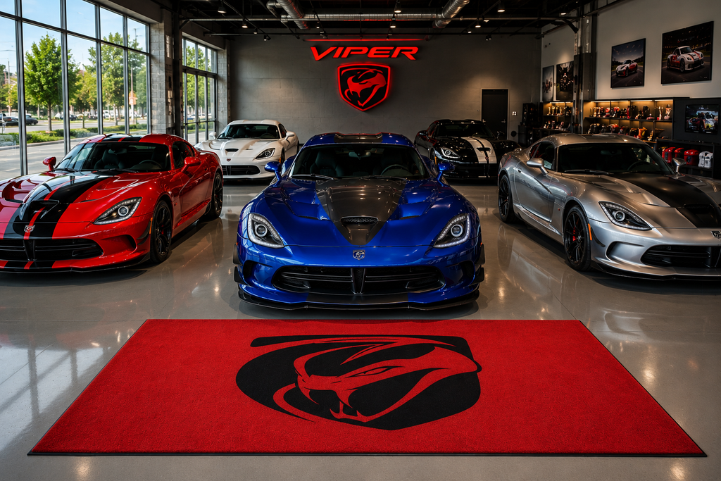 Dodge Viper Garage Floor Mat – Premium Parking Mat 60x87 Inches