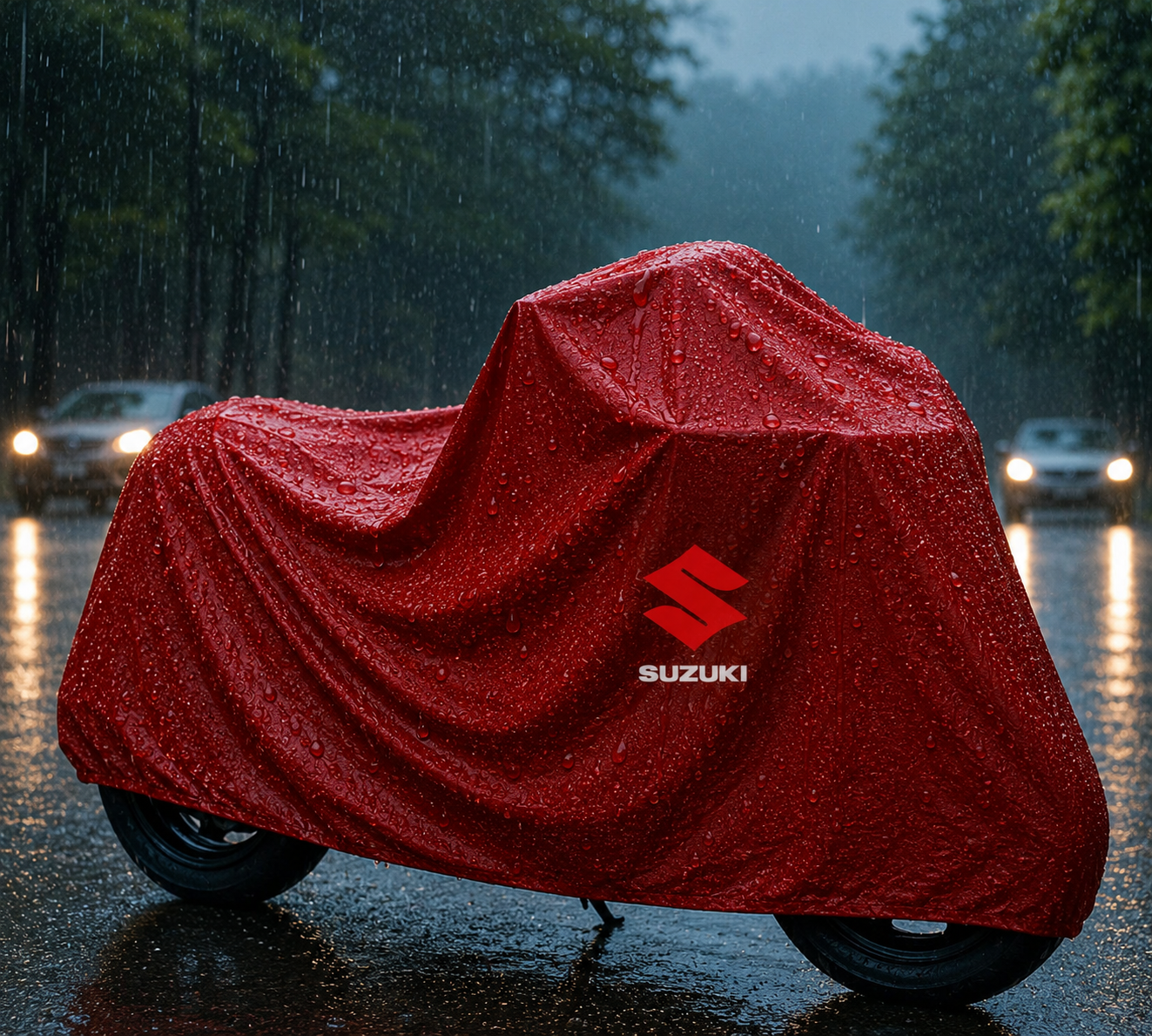 Suzuki Motorcycle Protective Outdoor Cover – Rain, Sun & Dust Resistant