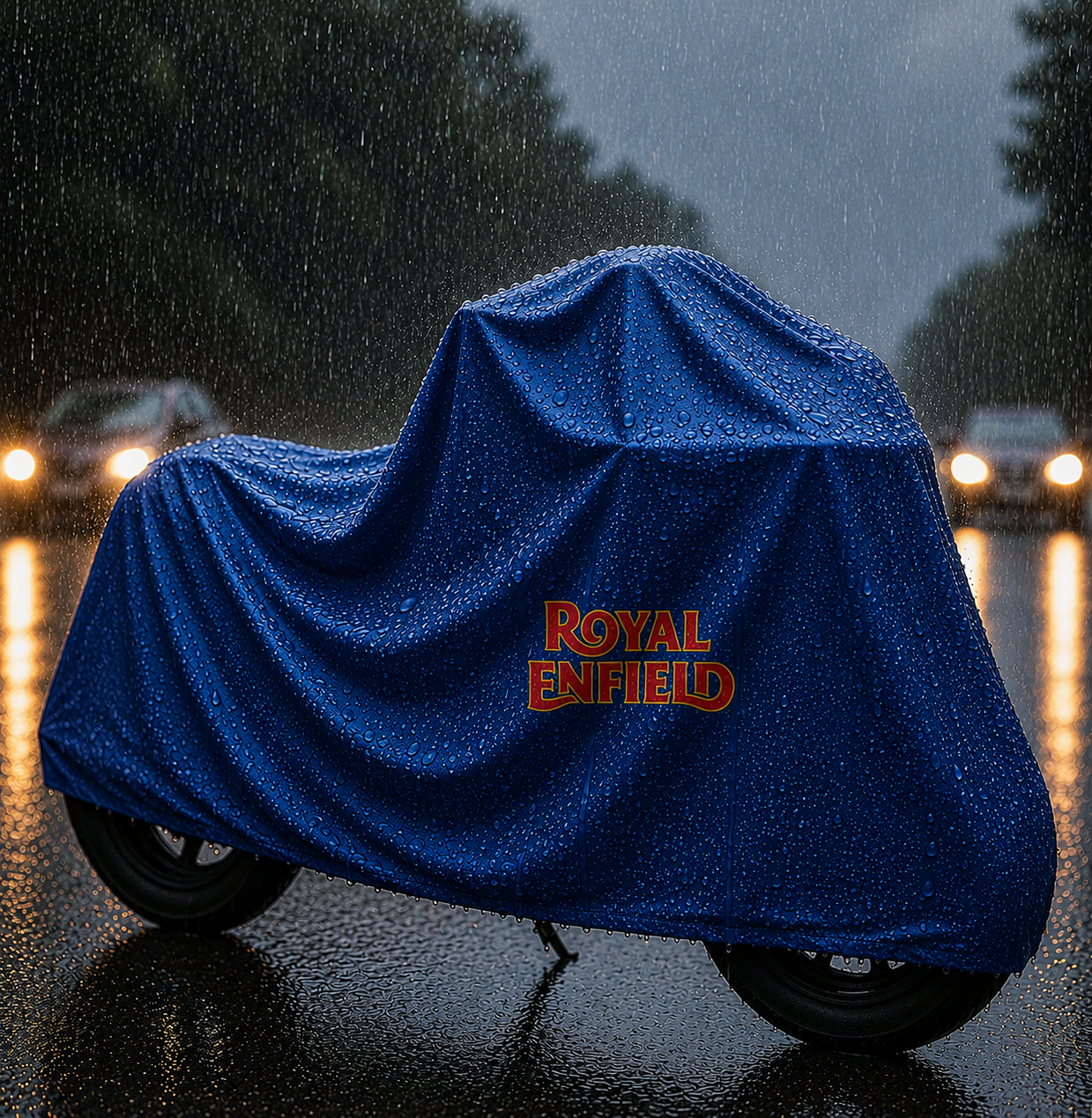 Royal Enfield Motorcycle Protective Outdoor Cover – Rain, Sun & Dust Resistant