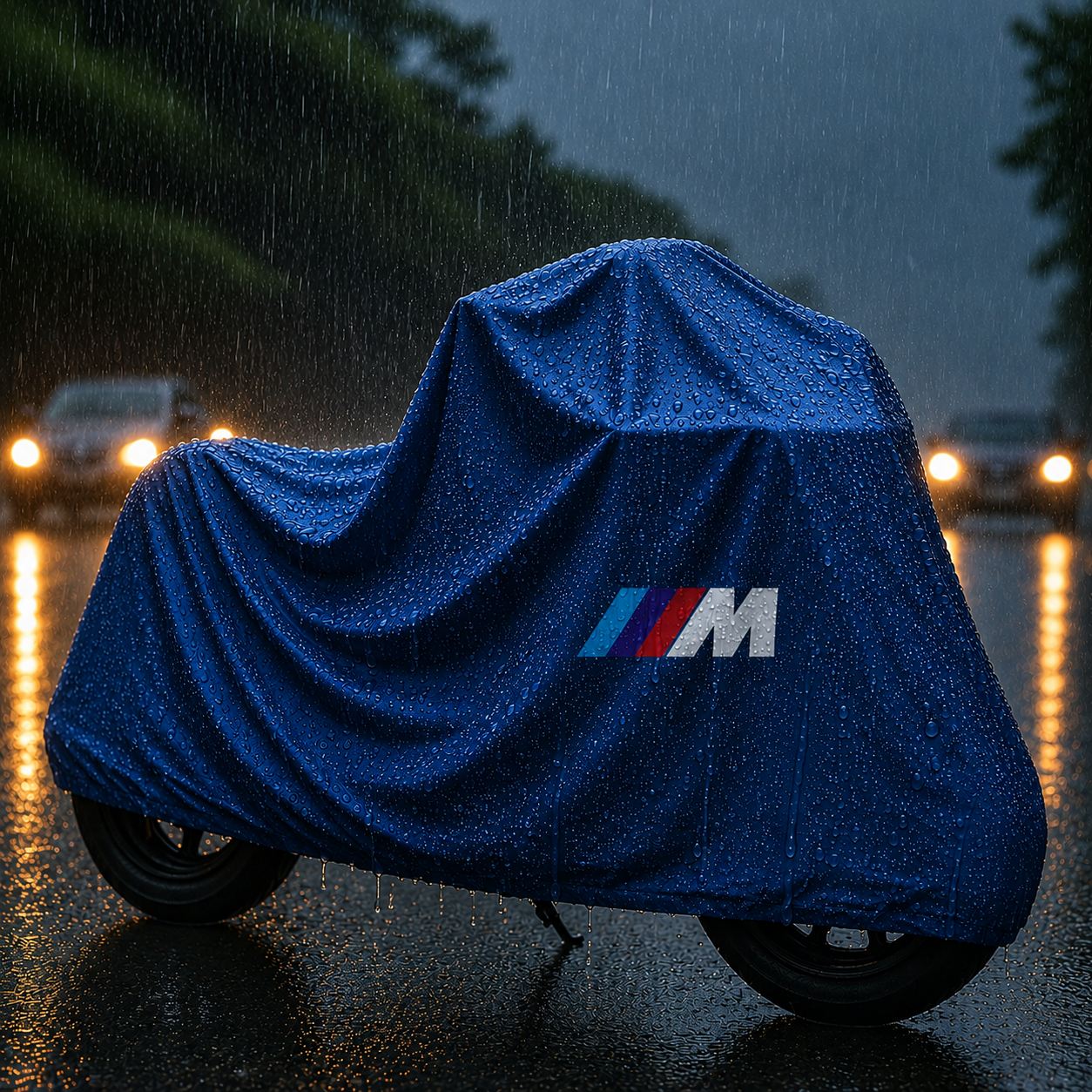 BMW M Motorcycle Protective Outdoor Cover – Rain, Sun & Dust Resistant