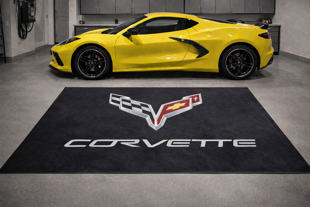 Corvette C7 Garage Floor Mat 5x7 FT (60x87 Inches) Showroom Rug