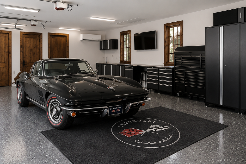 Corvette C2 Garage Floor Mat – Premium Parking Mat 60x87 Inches