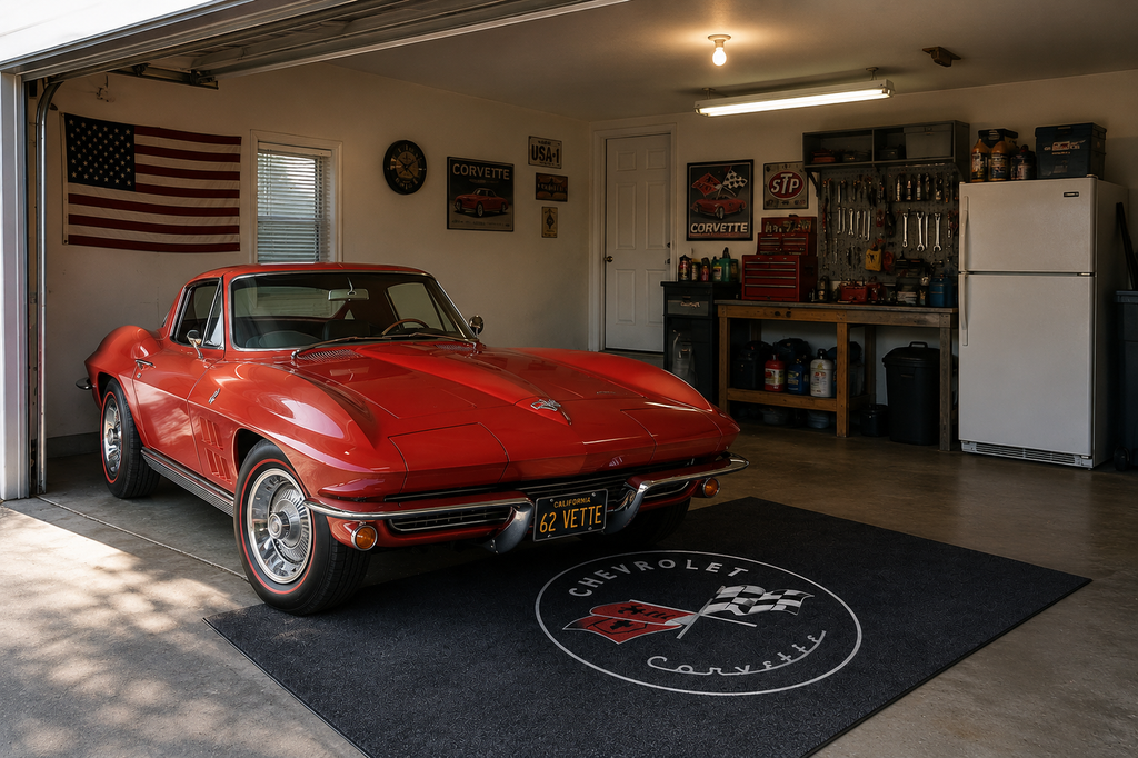 Corvette C2 Garage Floor Mat – Premium Parking Mat 60x87 Inches