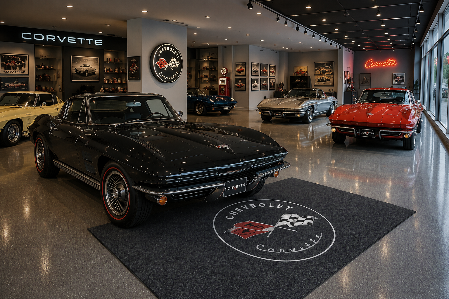 Corvette C2 Garage Floor Mat – Premium Parking Mat 60x87 Inches