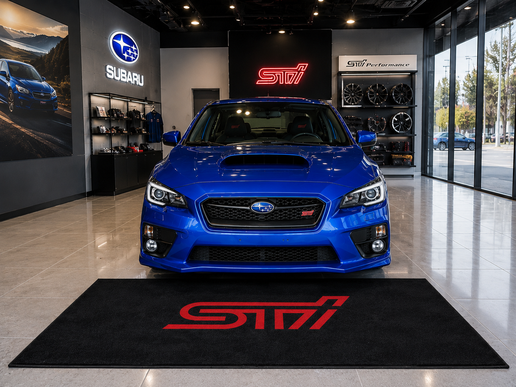 Subaru STI Garage Floor Mat – Premium Parking Mat 60x87 Inches