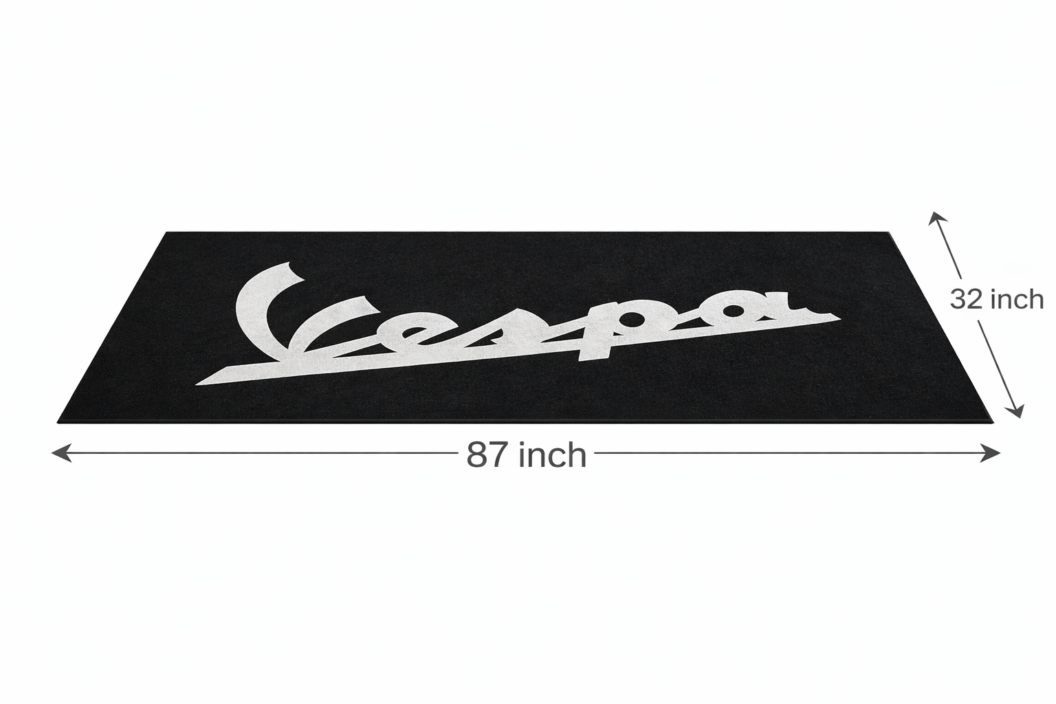 Vespa Motorcycle Garage Mat – Premium 32x87 Inch Parking Floor Mat