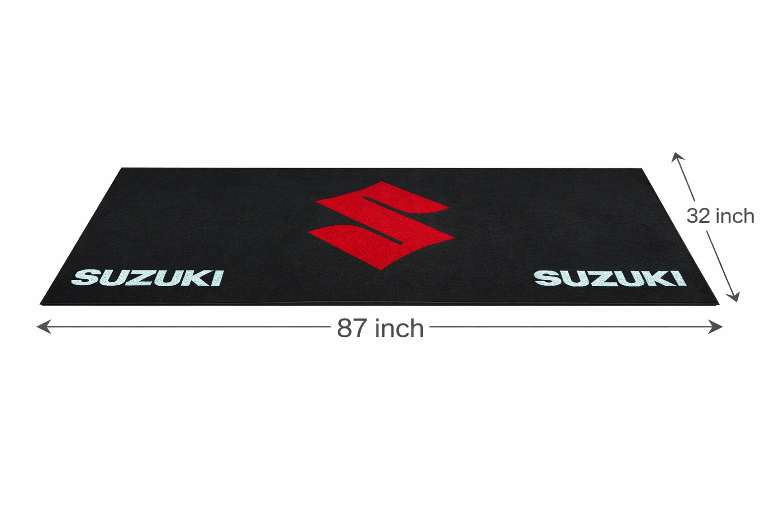 Suzuki Motorcycle Garage Floor Mat 32x87 Inches Premium Showroom Rug