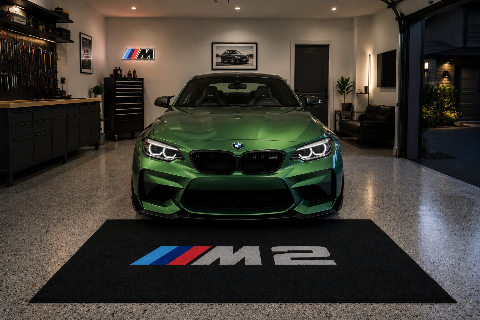 BMW M Performance Garage Floor Mat – Premium Parking Mat 60x87 Inches