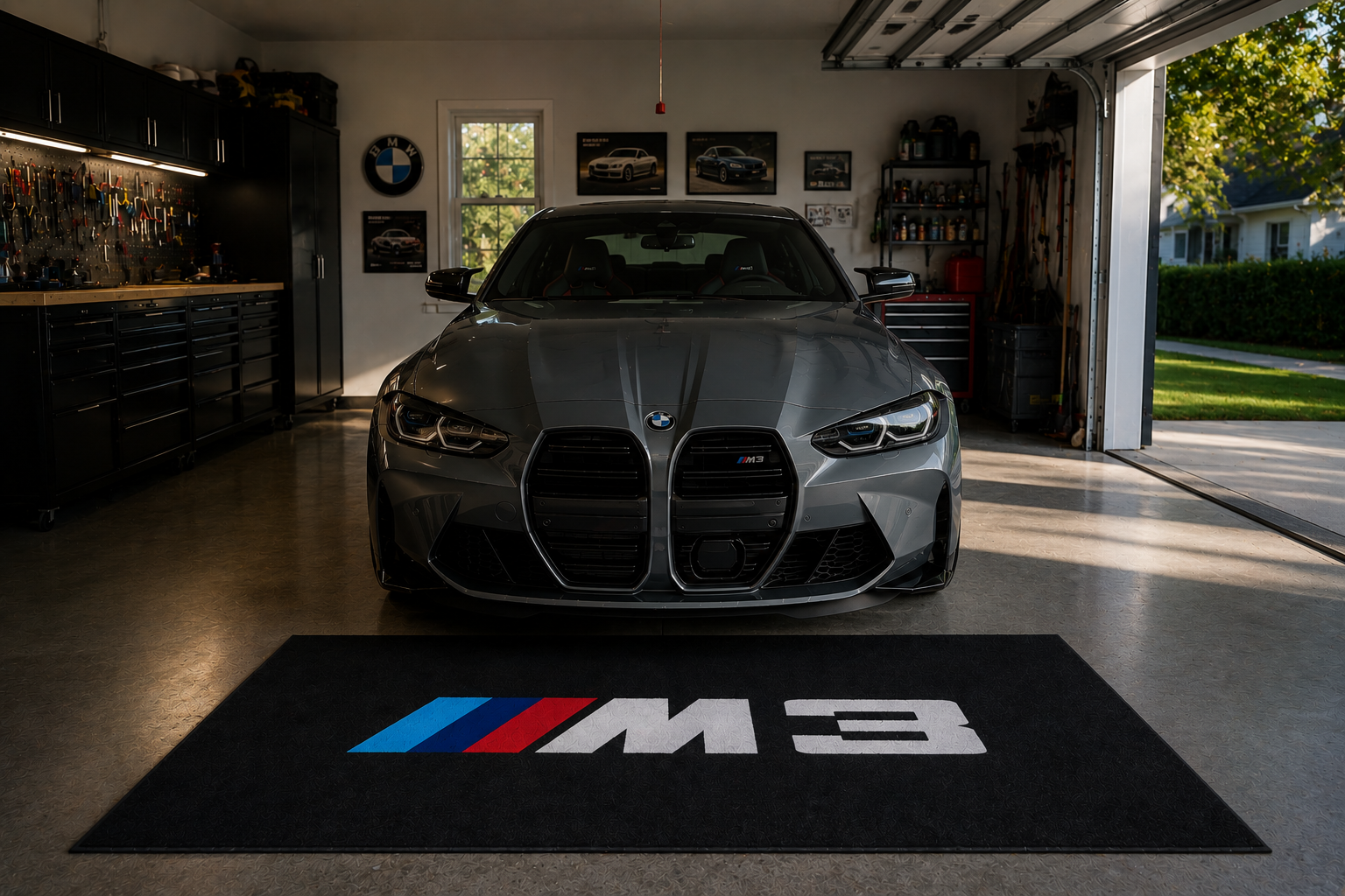 BMW M Performance Garage Floor Mat – Premium Parking Mat 60x87 Inches