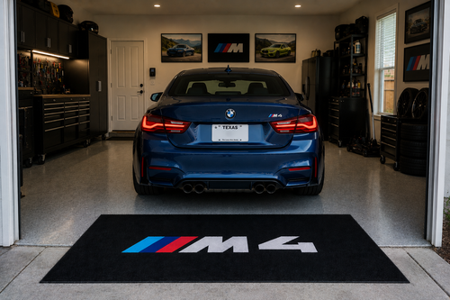 BMW M4 Garage Floor Mat – Premium Parking Mat 60x87 Inches