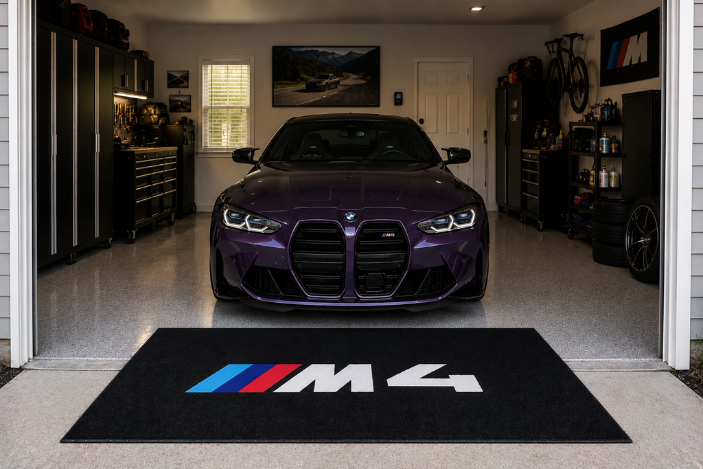 BMW M4 Garage Floor Mat – Premium Parking Mat 60x87 Inches