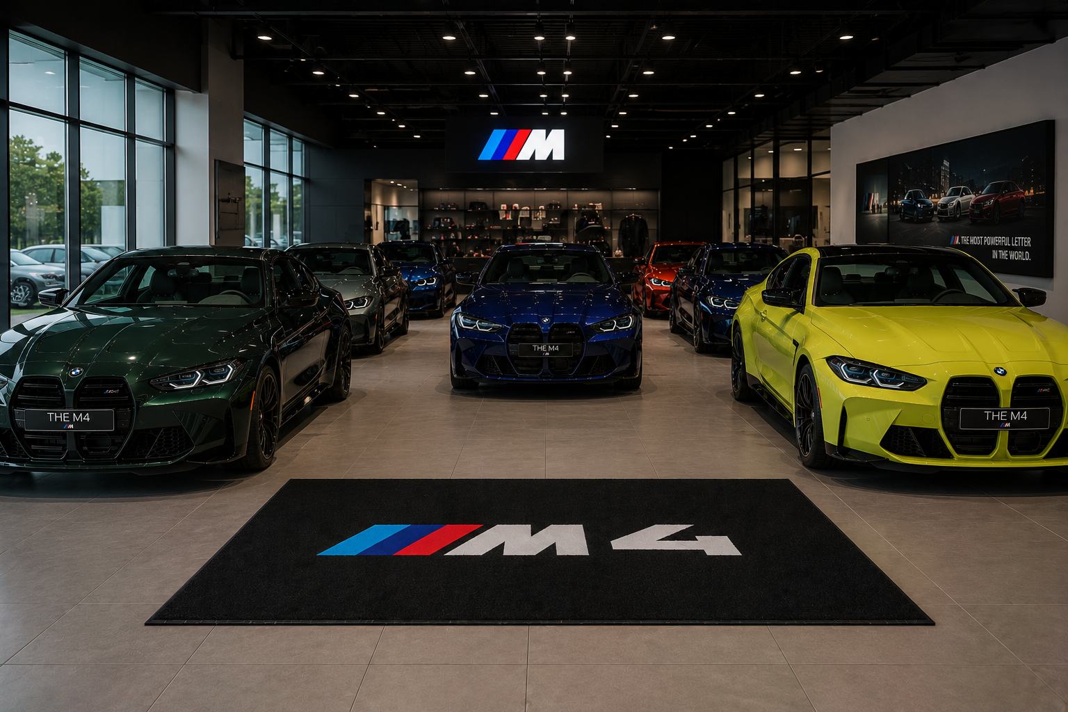 BMW M4 Garage Floor Mat – Premium Parking Mat 60x87 Inches