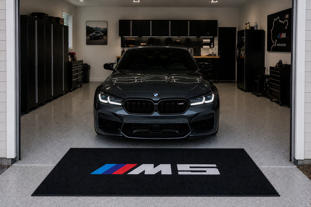 BMW M5 Garage Floor Mat – Premium Parking Mat 60x87 Inches