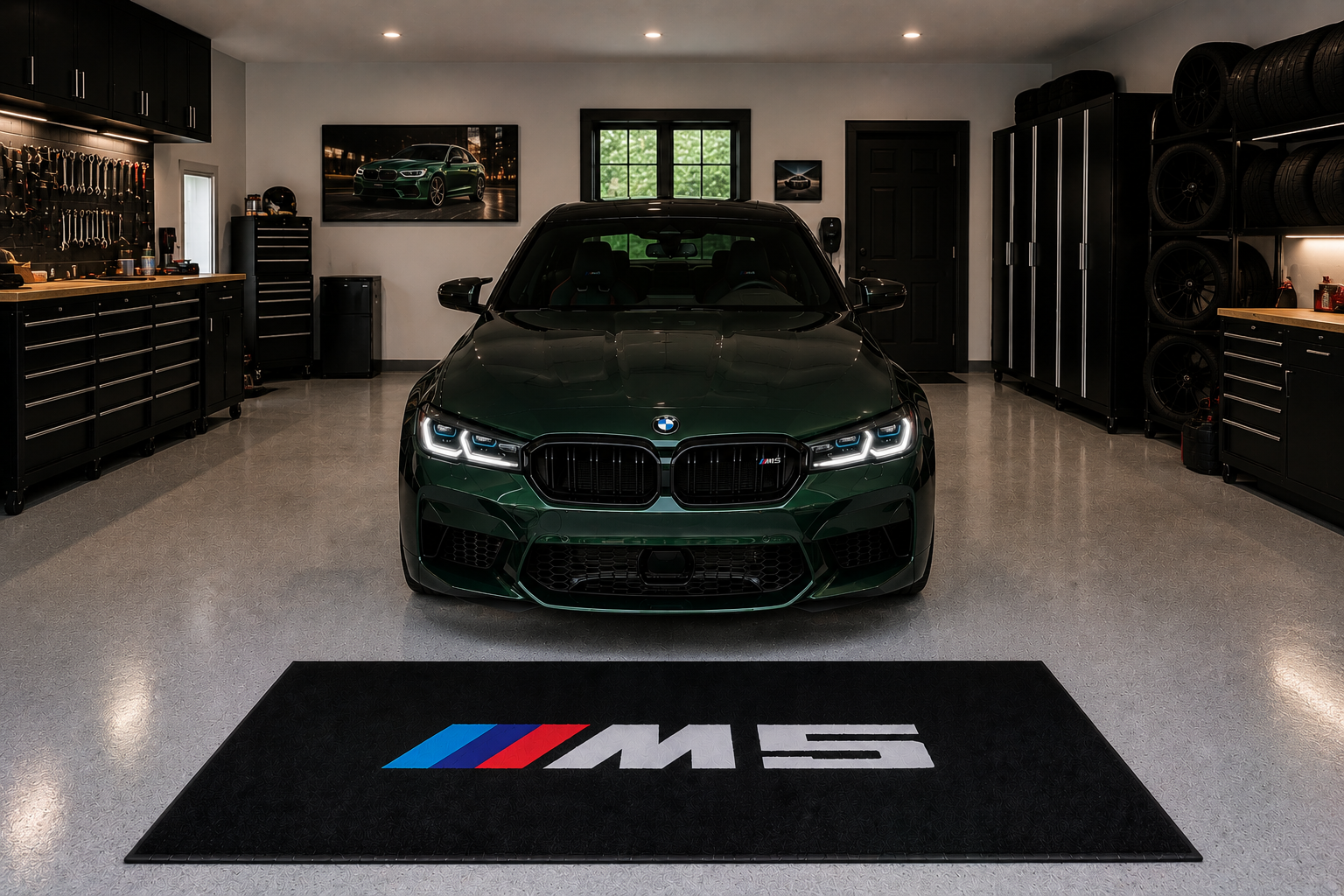 BMW M Performance Garage Floor Mat – Premium Parking Mat 60x87 Inches