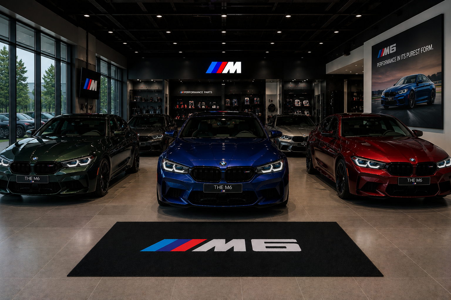 BMW M6 Garage Floor Mat – Premium Parking Mat 60x87 Inches