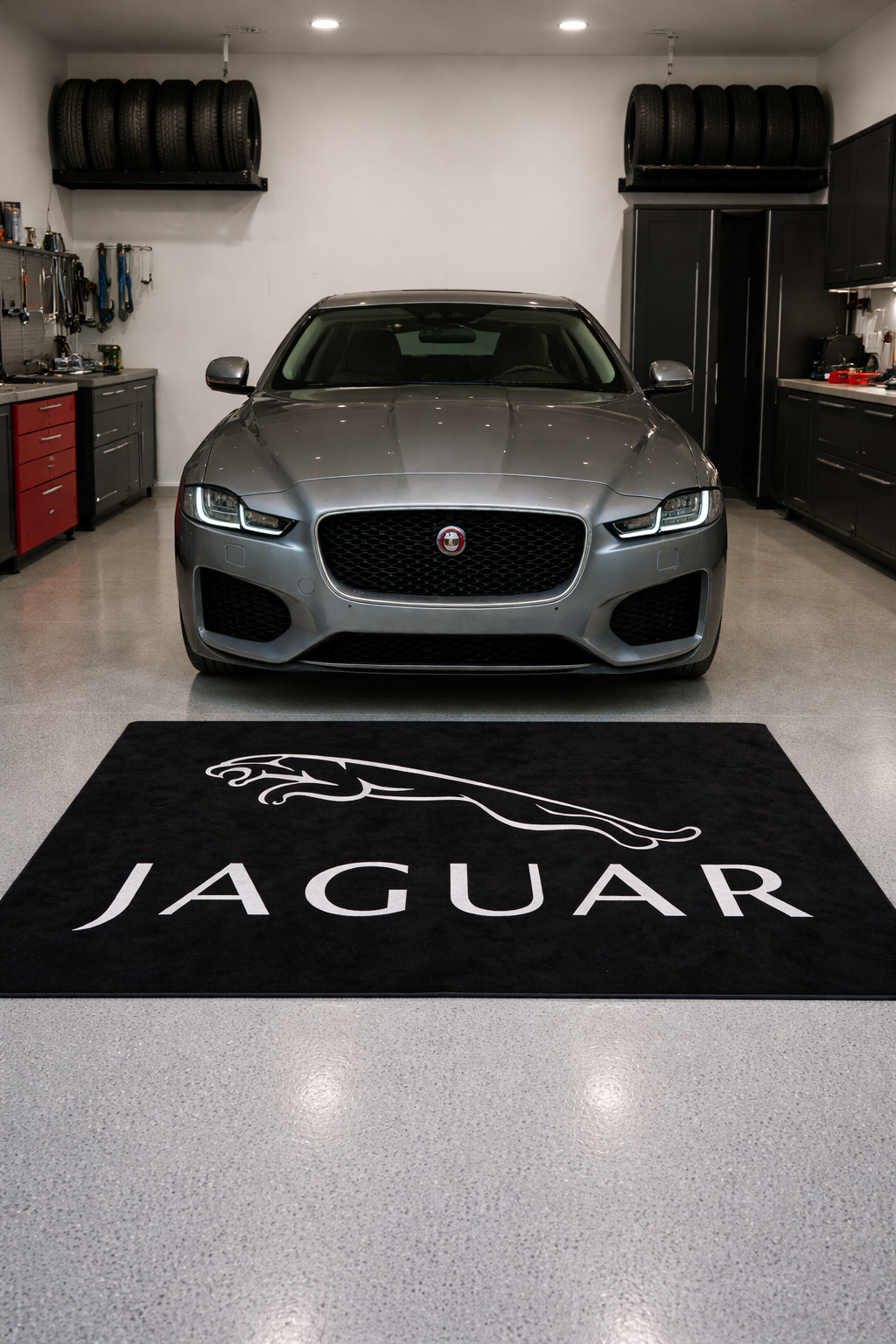 Jaguar Garage Floor Mat 5x7 FT (60x87 Inches) Showroom Rug