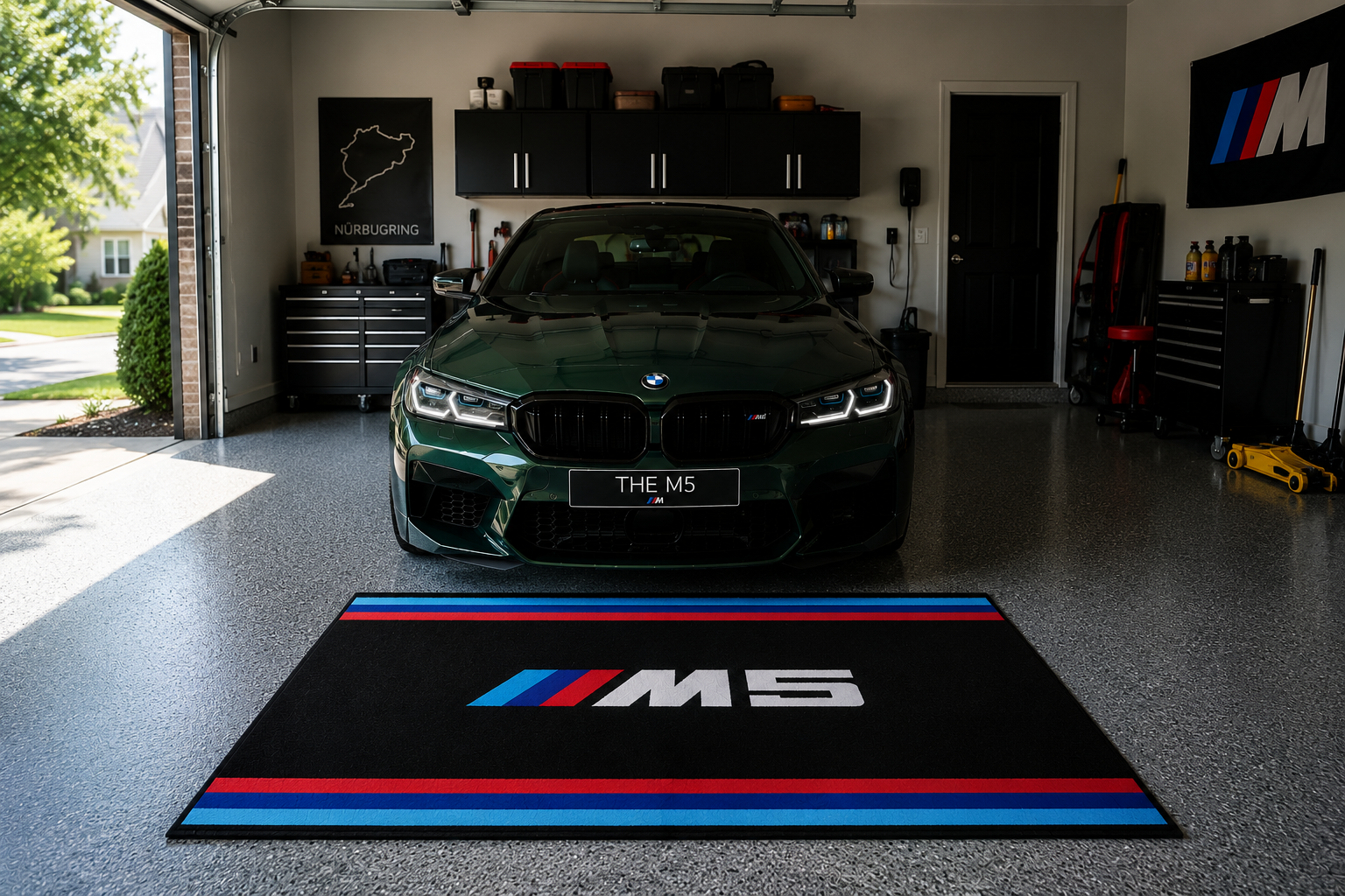 BMW M5 Garage Floor Mat – Premium Parking Mat 60x87 Inches