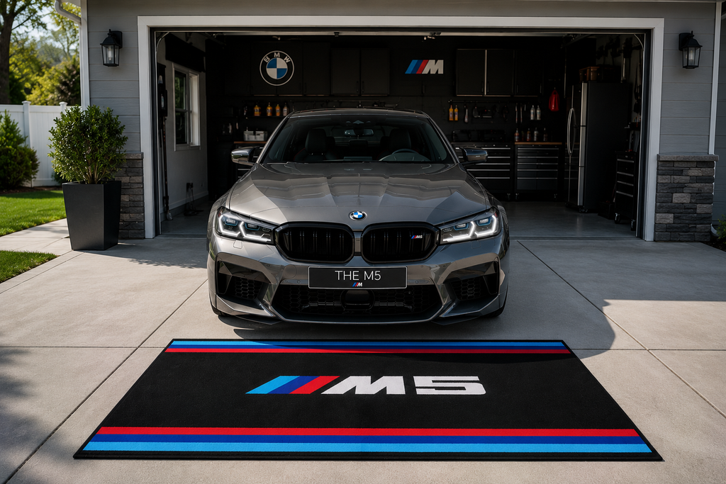 BMW M5 Garage Floor Mat – Premium Parking Mat 60x87 Inches