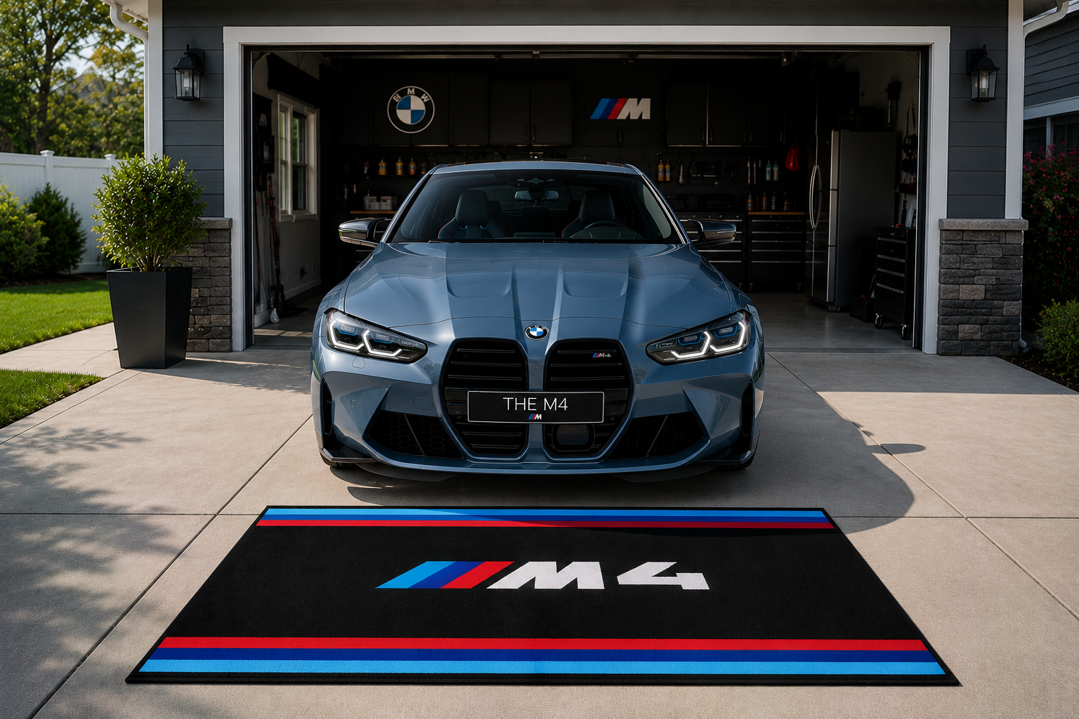 BMW M4 Garage Floor Mat – Premium Parking Mat 60x87 Inches