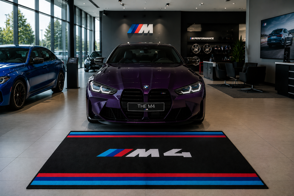 BMW M4 Garage Floor Mat – Premium Parking Mat 60x87 Inches