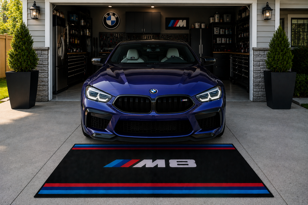 BMW M8 Garage Floor Mat – Premium Parking Mat 60x87 Inches