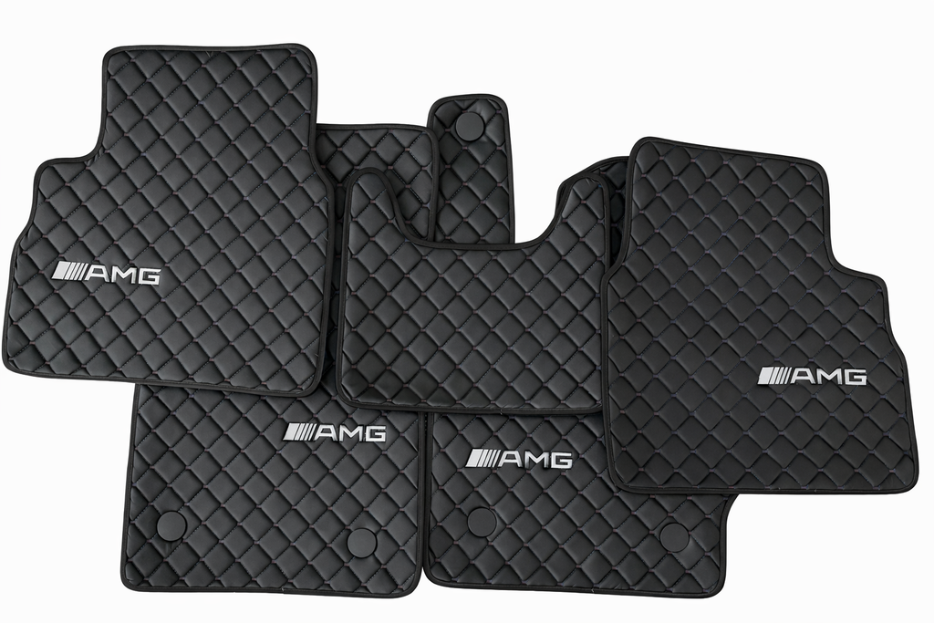 For Mercedes Benz AMG Car Floor Mats Custom fit Leather for all AMG Model Waterproof Carpet Liner