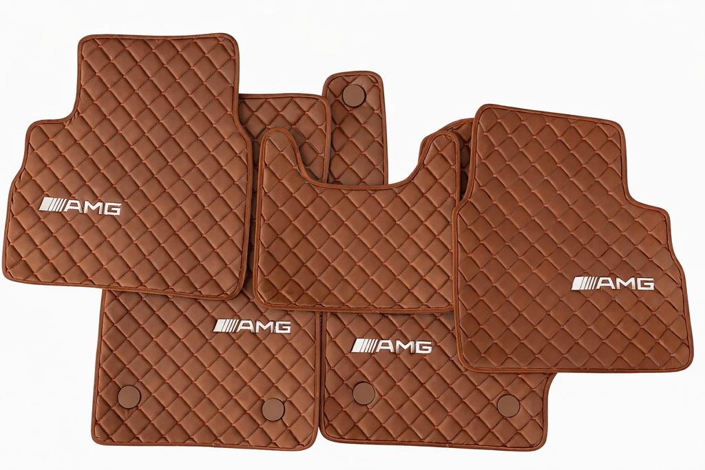 For Mercedes Benz AMG Car Floor Mats Custom fit Leather for all AMG Model Waterproof Carpet Liner