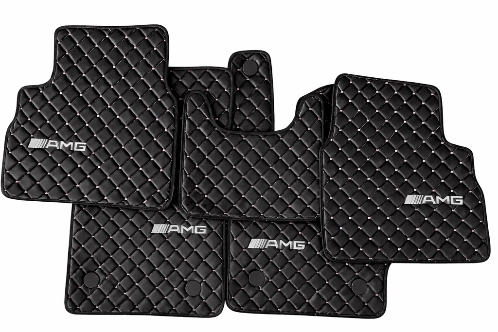For Mercedes Benz AMG Car Floor Mats Custom fit Leather for all AMG Model Waterproof Carpet Liner