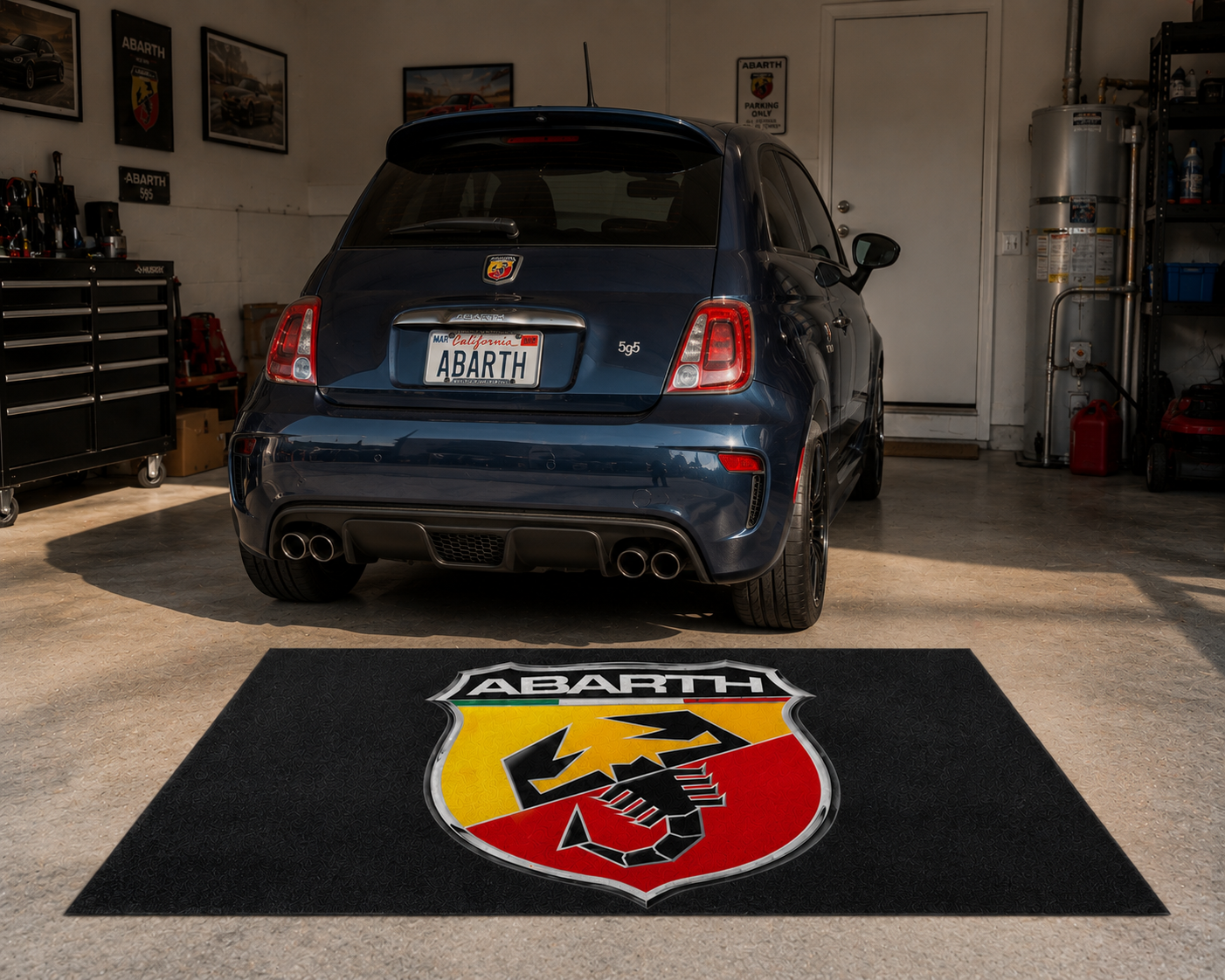 Abarth Garage Floor Mat – Premium Parking Mat 60x87 Inches