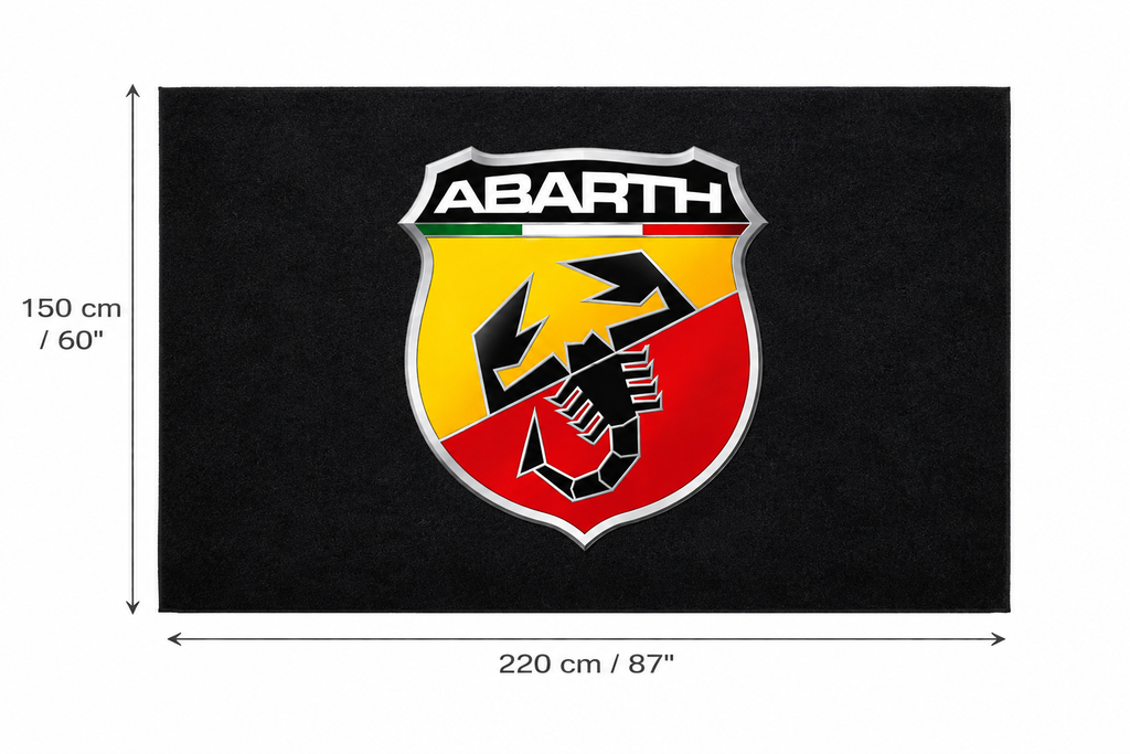Abarth Garage Floor Mat – Premium Parking Mat 60x87 Inches