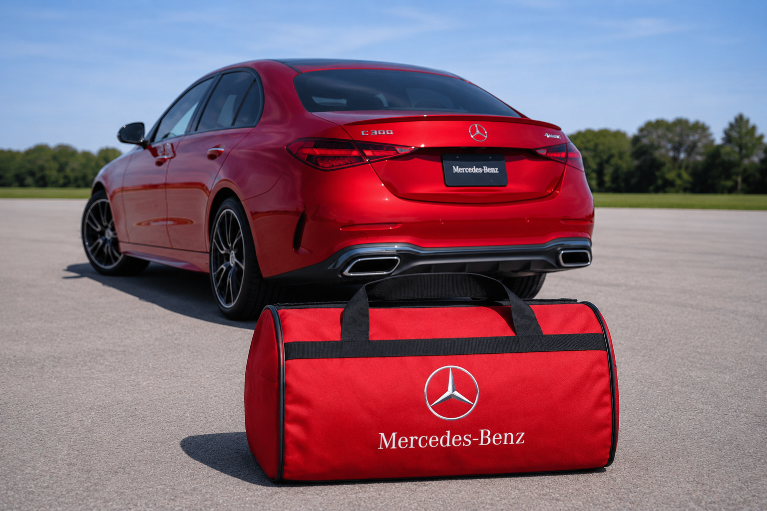 Luxury Mercedes-Benz Duffel Bag - Trunk Bag 12 × 20 Inch