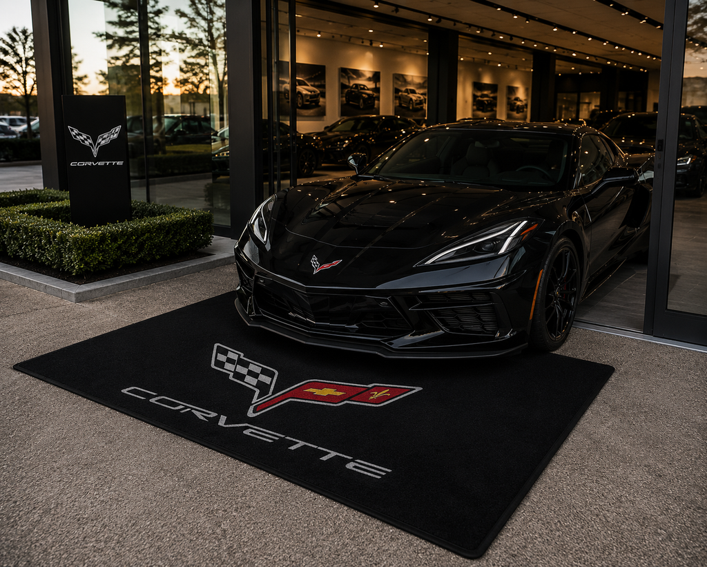 Corvette C7 Garage Floor Mat 5x7 FT (60x87 Inches) Showroom Rug