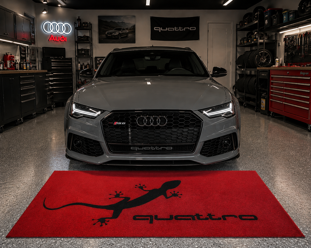 Audi Quattro Garage Floor Mat – Premium Parking Mat 60x87 Inches