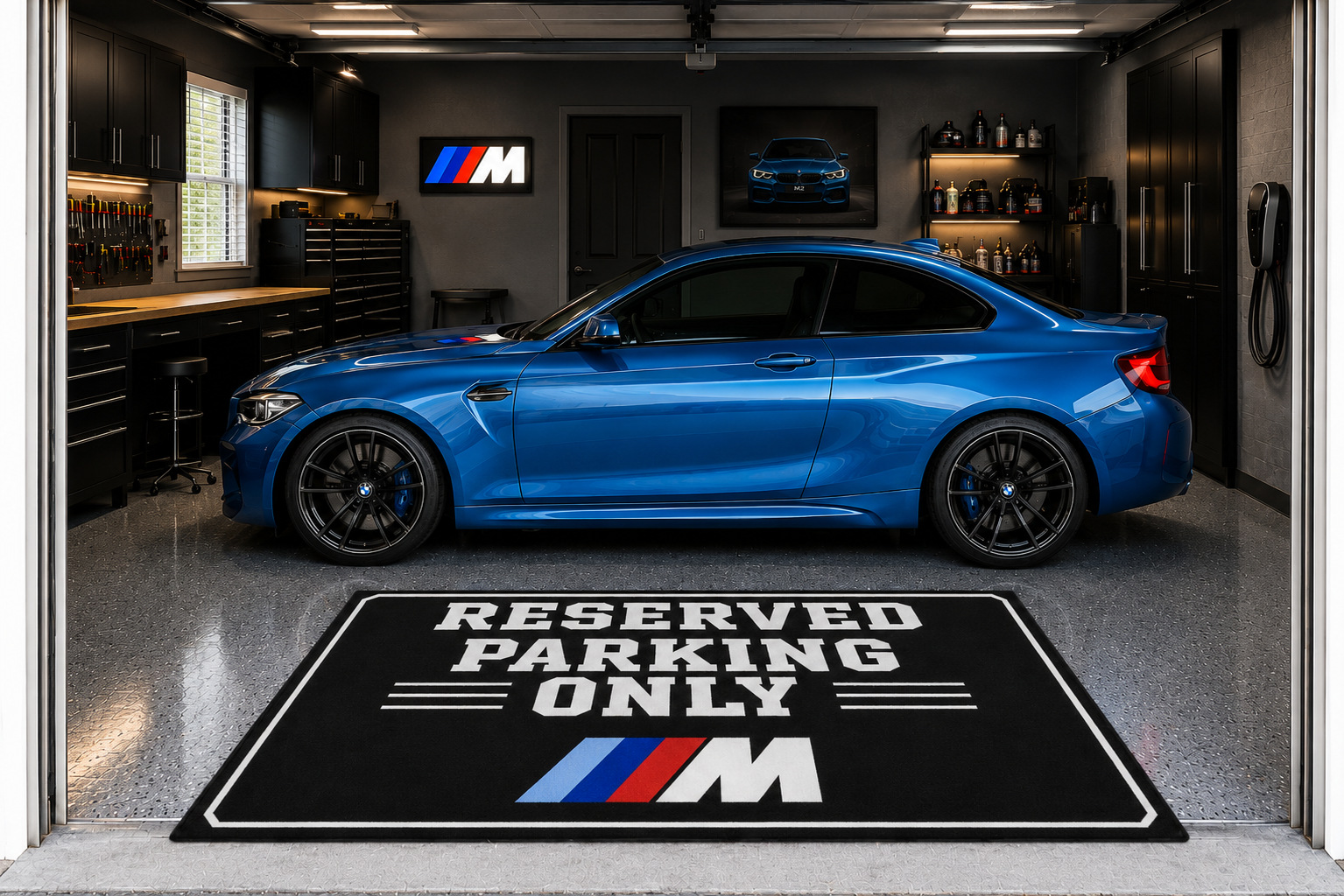 BMW M Garage Rug RESERVED PARKING ONLY Special Production