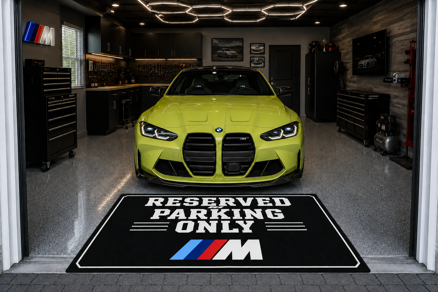 BMW M Garage Rug RESERVED PARKING ONLY Special Production