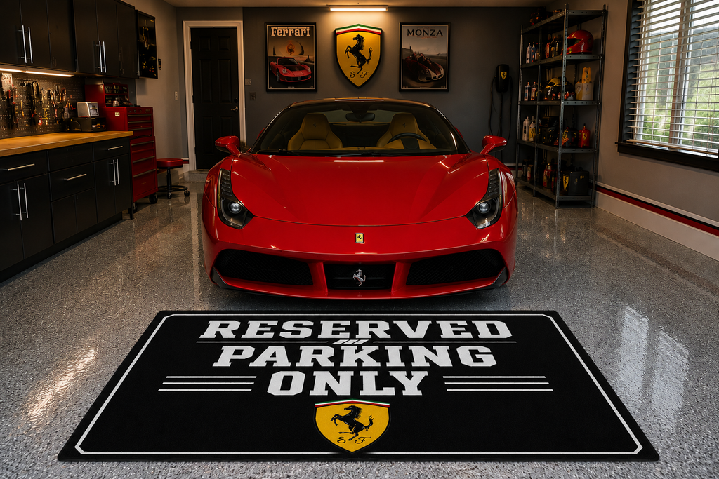 Ferrari Garage Rug RESERVED PARKING ONLY Special Production