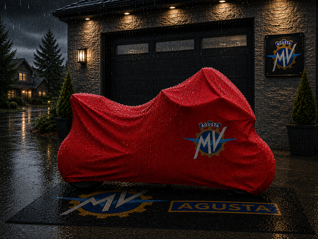MV AGUSTA Motorcycle Rug & Cover BUNDLE – Choose Indoor or Outdoor Cover