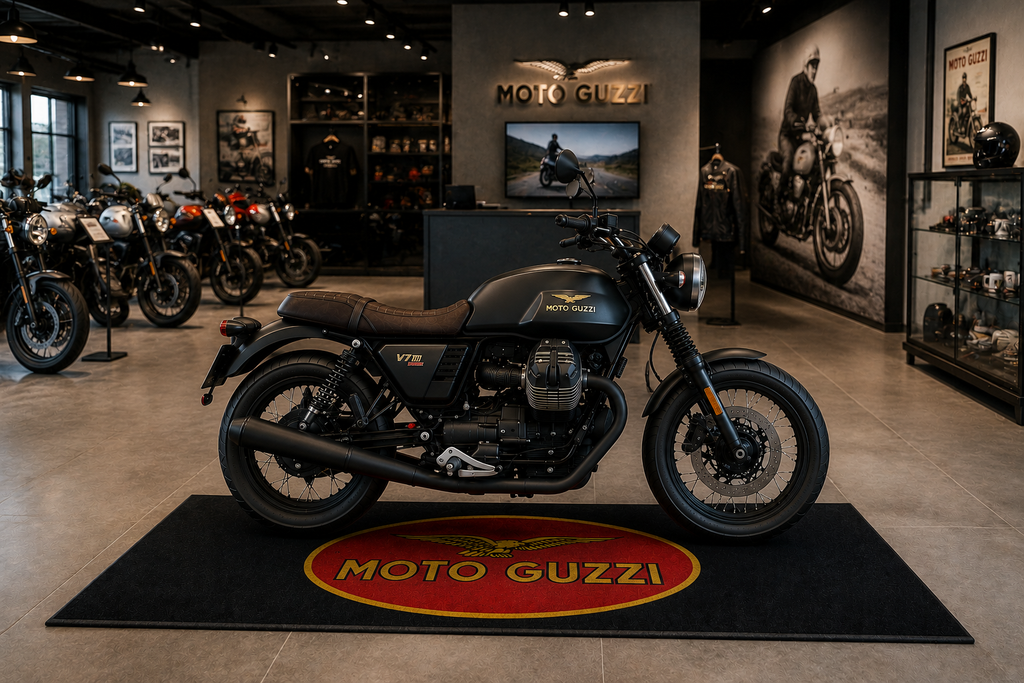 Moto Guzzi Motorcycle Garage Mat – Premium 32x87 Inch Parking Floor Mat
