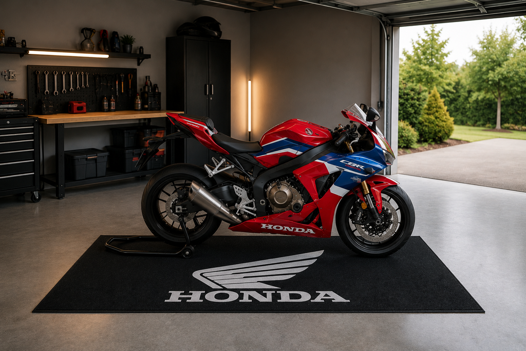 Honda Motorcycle Garage Mat – Premium 32x87 Inch Parking Floor Mat