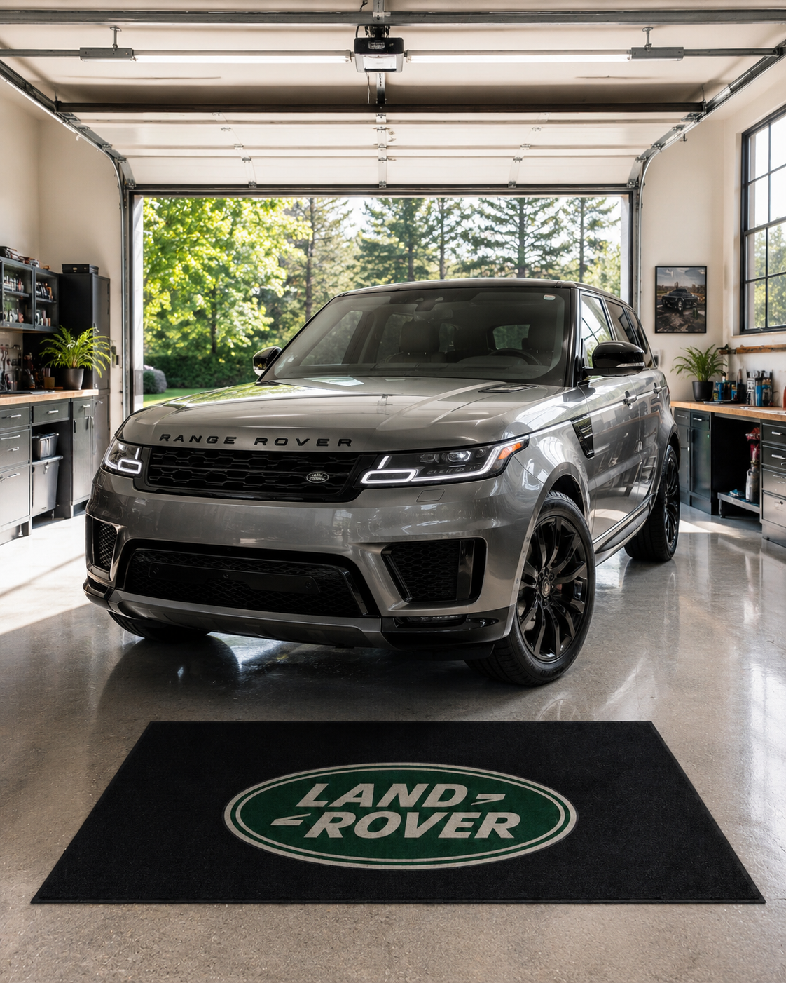 Land Rover Garage Floor Mat 5x7 FT (60x87 Inches) Showroom Rug