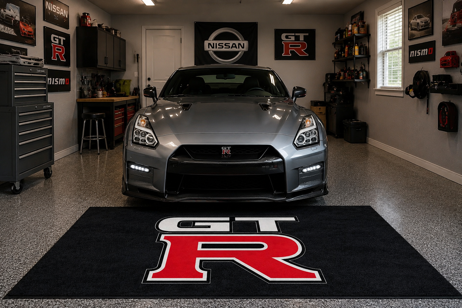 GTR Garage Floor Mat – Premium Parking Mat 60x87 Inches