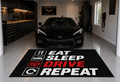 EAT / SLEEP / DRIVE Garage Floor Mat – Premium Parking Mat 60x87 Inches
