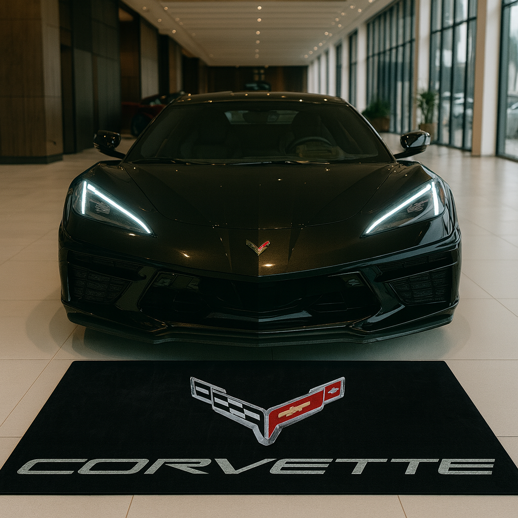 Corvette C7 Garage Floor Mat 5x7 FT (60x87 Inches) Showroom Rug