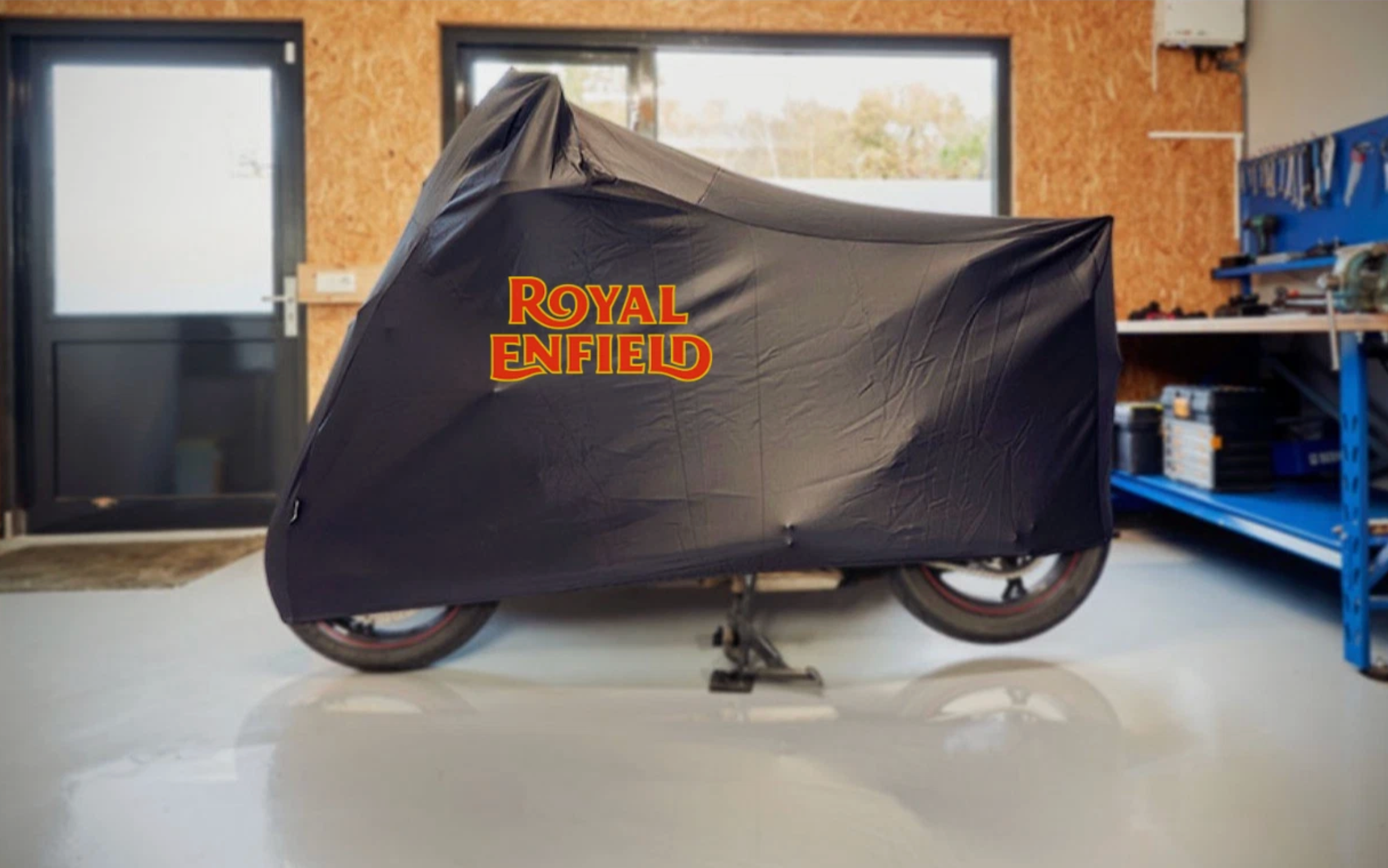 Royal Enfield Motorcycle Protective Outdoor Cover – Rain, Sun & Dust Resistant