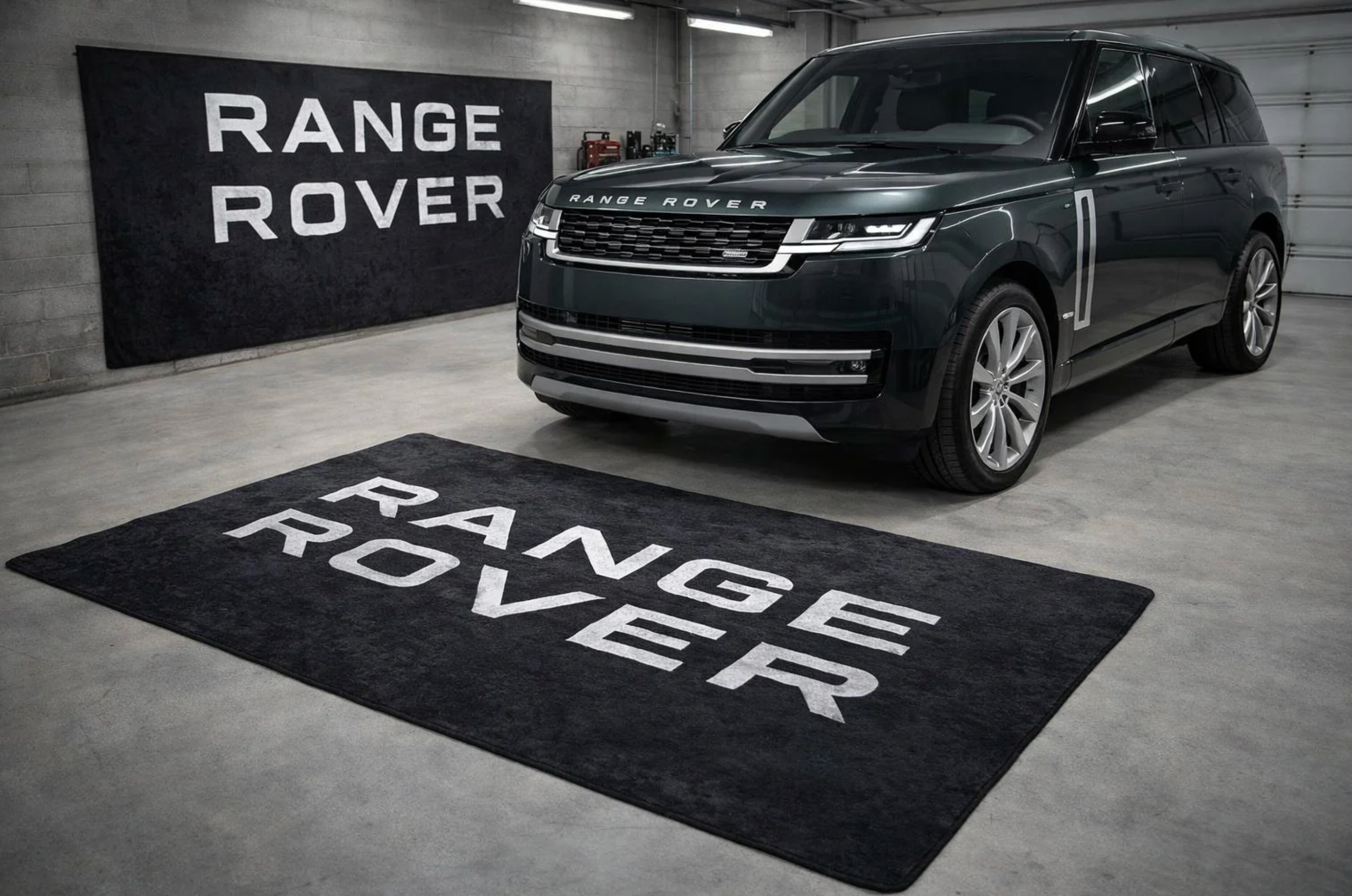 Range Rover Garage Floor Mat 5x7 FT (60x87 Inches) Showroom Rug