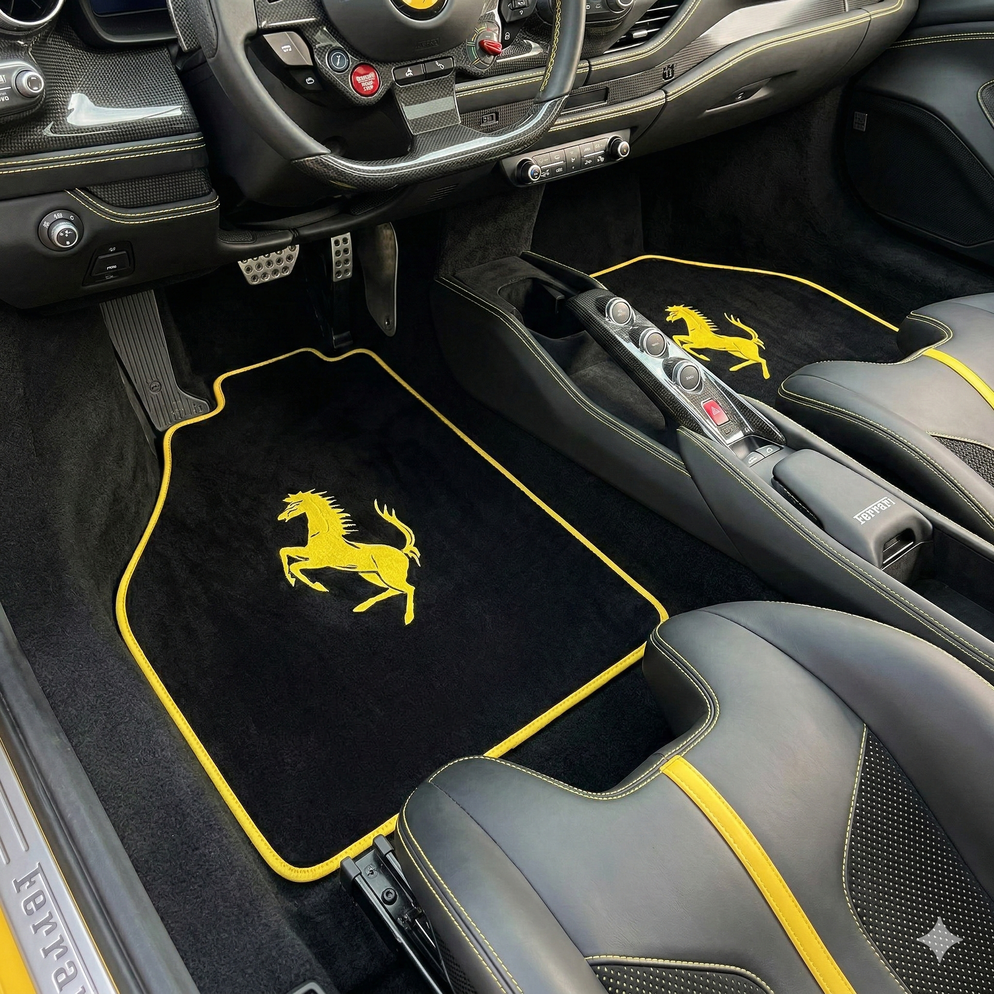 For all Ferrari F8 (2019 And Later) Carpet Car Floor Mats for all F8 Carpet Liner