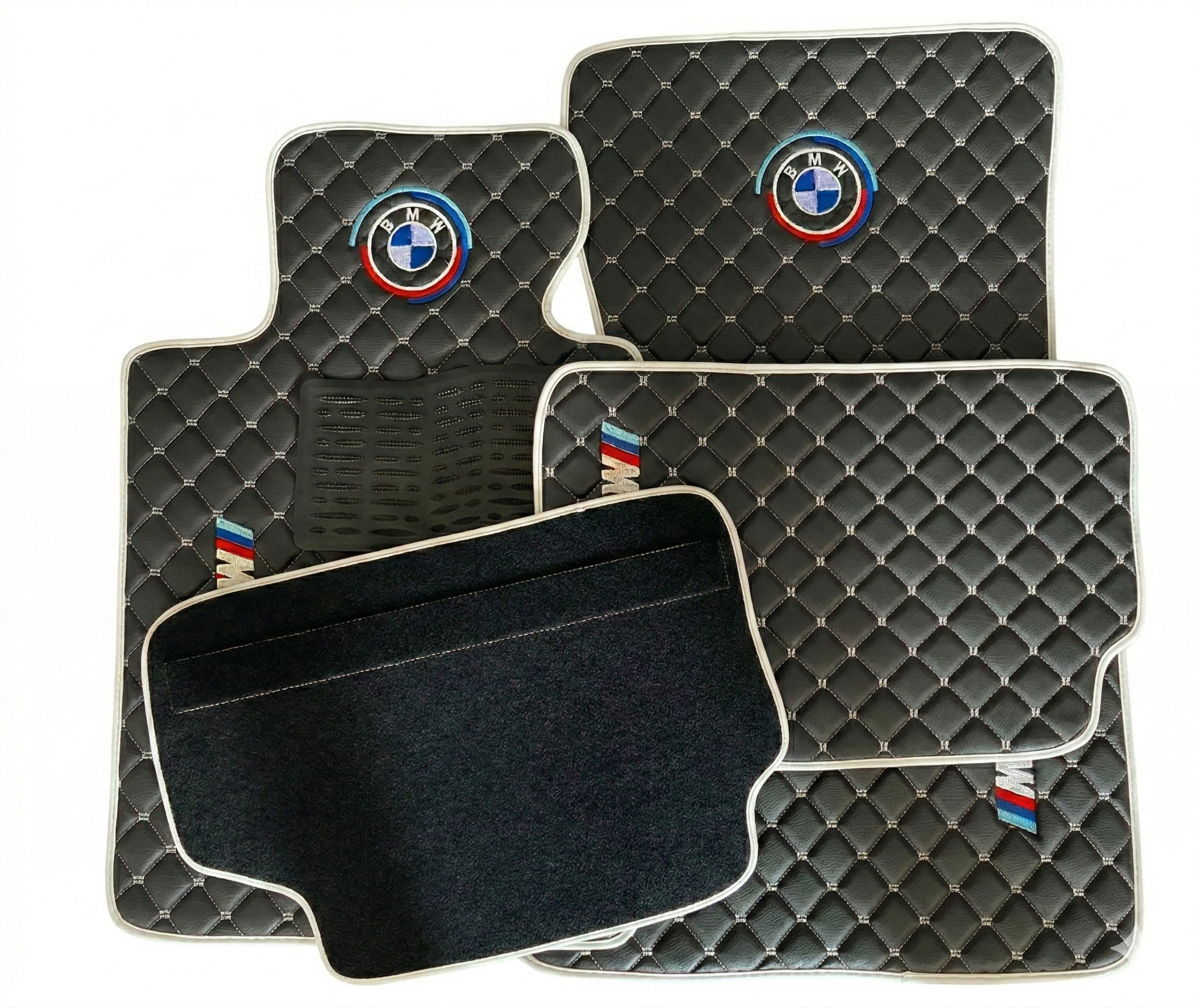 For BMW M Design Car Floor Mats Custom fit Leather for all BMW M design Waterproof Carpet Liner