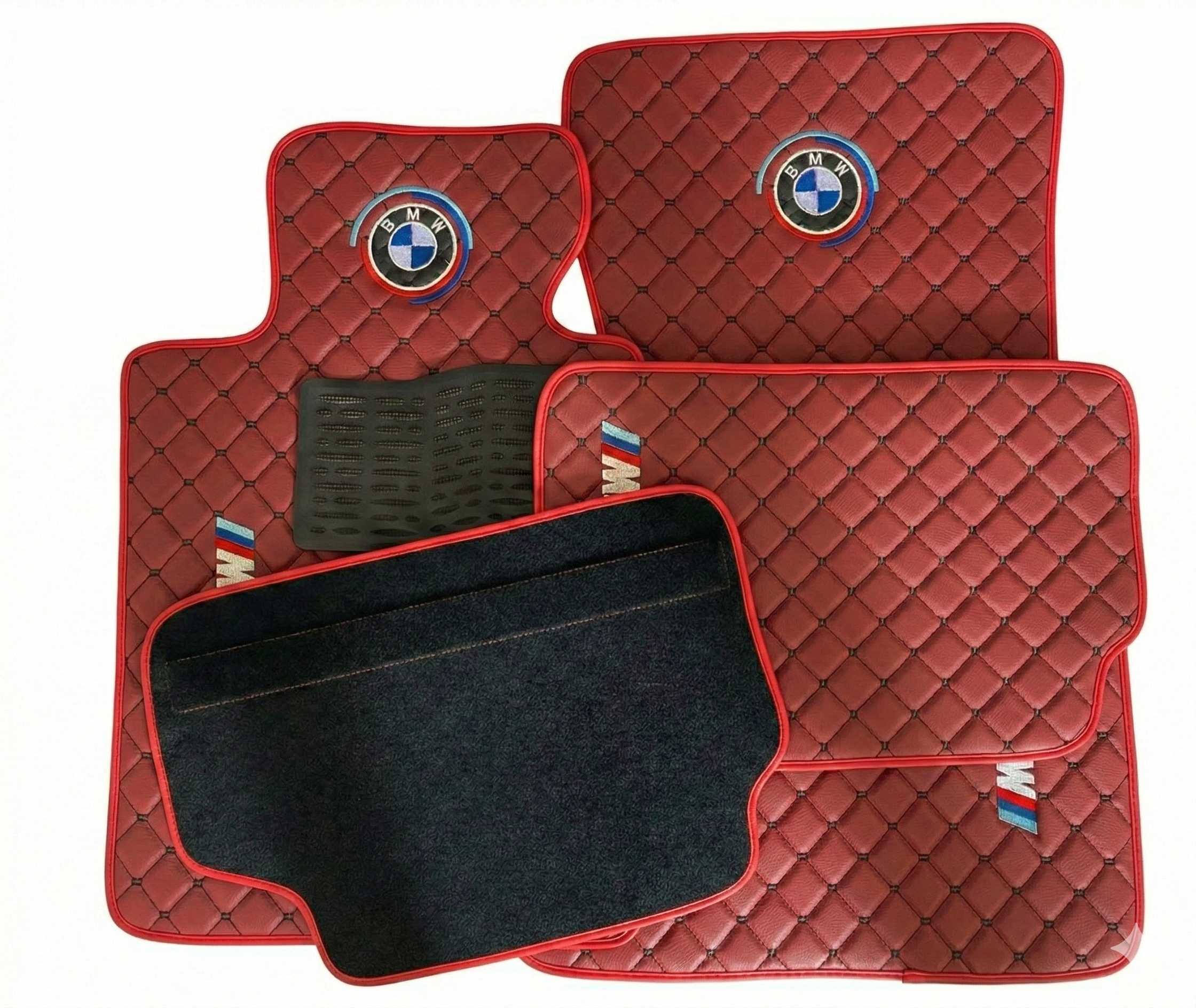 For BMW M Design Car Floor Mats Custom fit Leather for all BMW M design Waterproof Carpet Liner