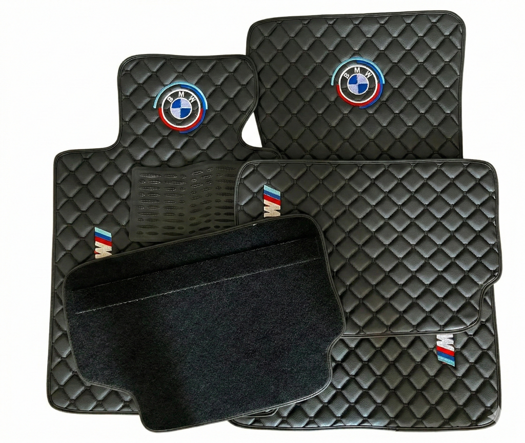 For BMW M Design Car Floor Mats Custom fit Leather for all BMW M design Waterproof Carpet Liner